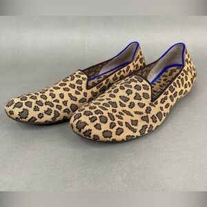 ROTHY'S "The Loafer" Leopard Print Loafers Size 8.5 EUC